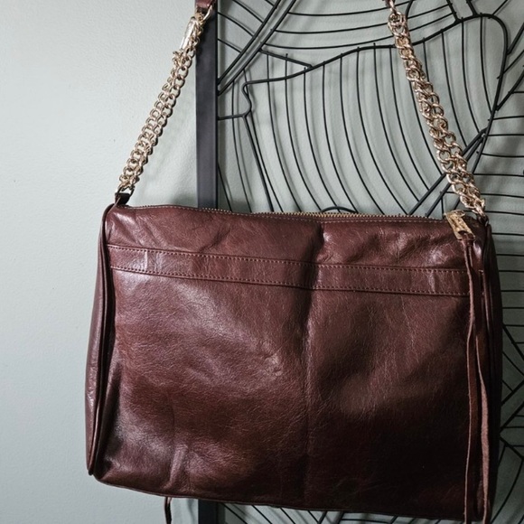 Rebecca Minkoff | XL Chocolate Brown Leather MAC Daddy Shoulder Crossbody Bag - Picture 4 of 5